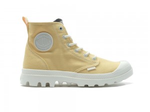 Sunshine Yellow Palladium PAMPA BLANC Men High Tops Shoes Israel | 13298-CKEM