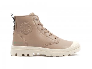 Tan Coral Palladium PAMPA HI RE-VEGAN LTH Women High Tops Shoes Israel | 64082-ZQNA