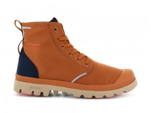 Tan / Mood Indigo Palladium PAMPA LITE+ RECYCLE WP+ Women High Top Boots Israel | 34120-FDGP