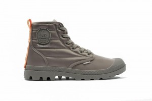 Taupe Grey Palladium PAMPA HI DARE RHONA Men High Tops Shoes Israel | 29678-YTDM