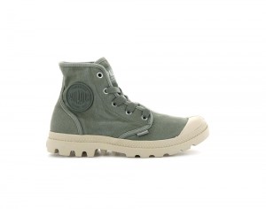 Vetiver Green Palladium PAMPA HI Women High Tops Shoes Israel | 08325-QVHW