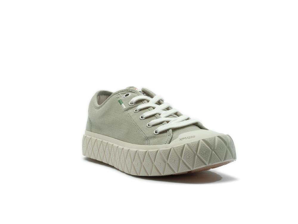 Abbey Stone Green Palladium PALLA ACE CANVAS Men Low Top Sneakers  Israel |  91067-VSLZ