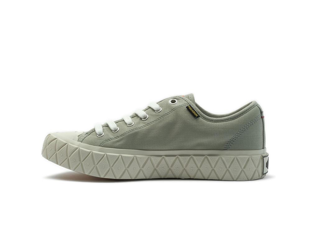 Abbey Stone Green Palladium PALLA ACE CANVAS Men Low Top Sneakers  Israel |  91067-VSLZ