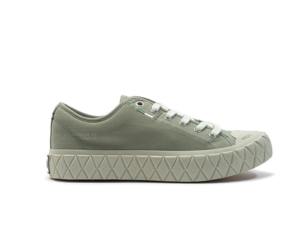 Abbey Stone Green Palladium PALLA ACE CANVAS Men Low Top Sneakers  Israel |  91067-VSLZ