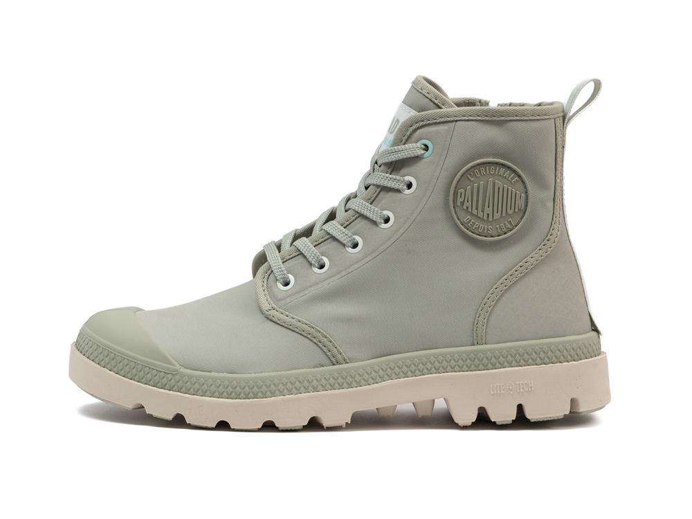 Abbey Stone Green Palladium PAMPA LITE+ HI PARIS Women High Tops Shoes  Israel |  43697-QAZR