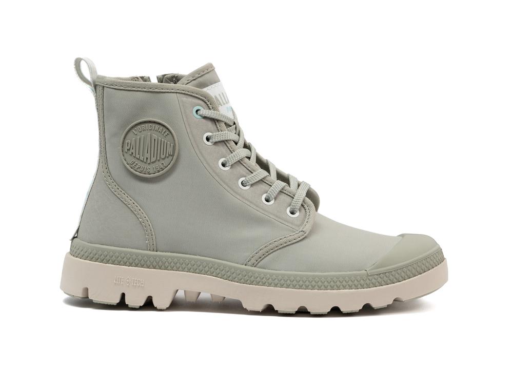 Abbey Stone Green Palladium PAMPA LITE+ HI PARIS Women High Tops Shoes  Israel |  43697-QAZR