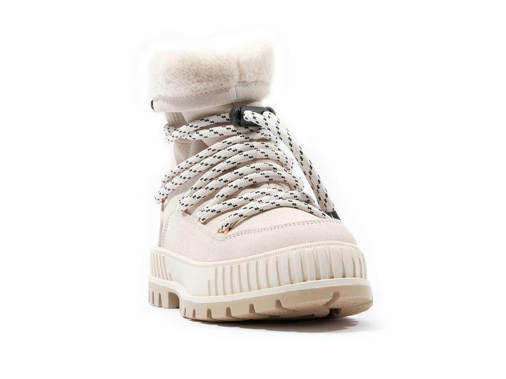 Almond Milk Khaki Palladium PALLASHOCK HIVER Women High Top Boots  Israel |  90256-RSEB