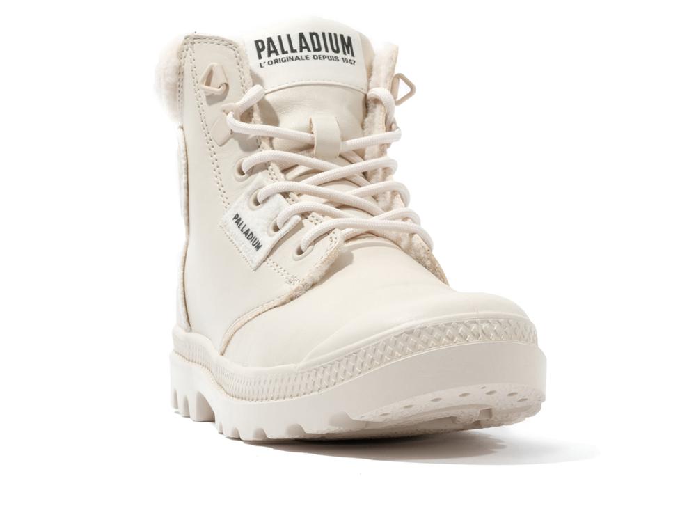 Almond Milk Khaki Palladium PAMPA HI SNOW WARM Women High Top Boots  Israel |  81497-WYIN