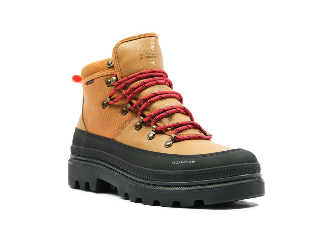 Apple Cinammon Brown Palladium PALLATROOPER HIKER WP+ X FINISTERRE Women High Tops Shoes  Israel |  23461-YBTJ