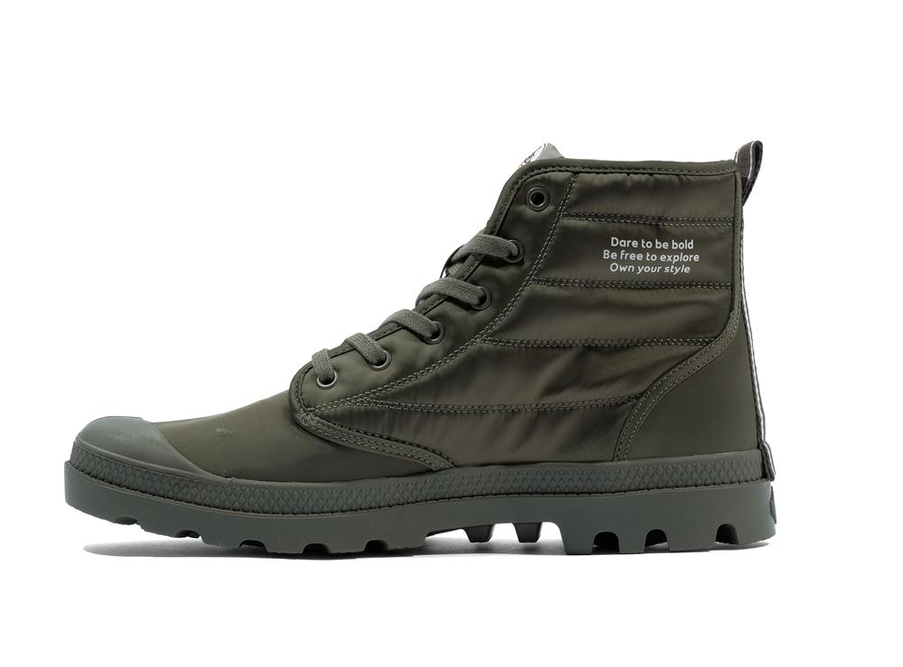 Army Green Palladium PAMPA HI DARE RHONA Women High Tops Shoes  Israel |  23089-IHZV