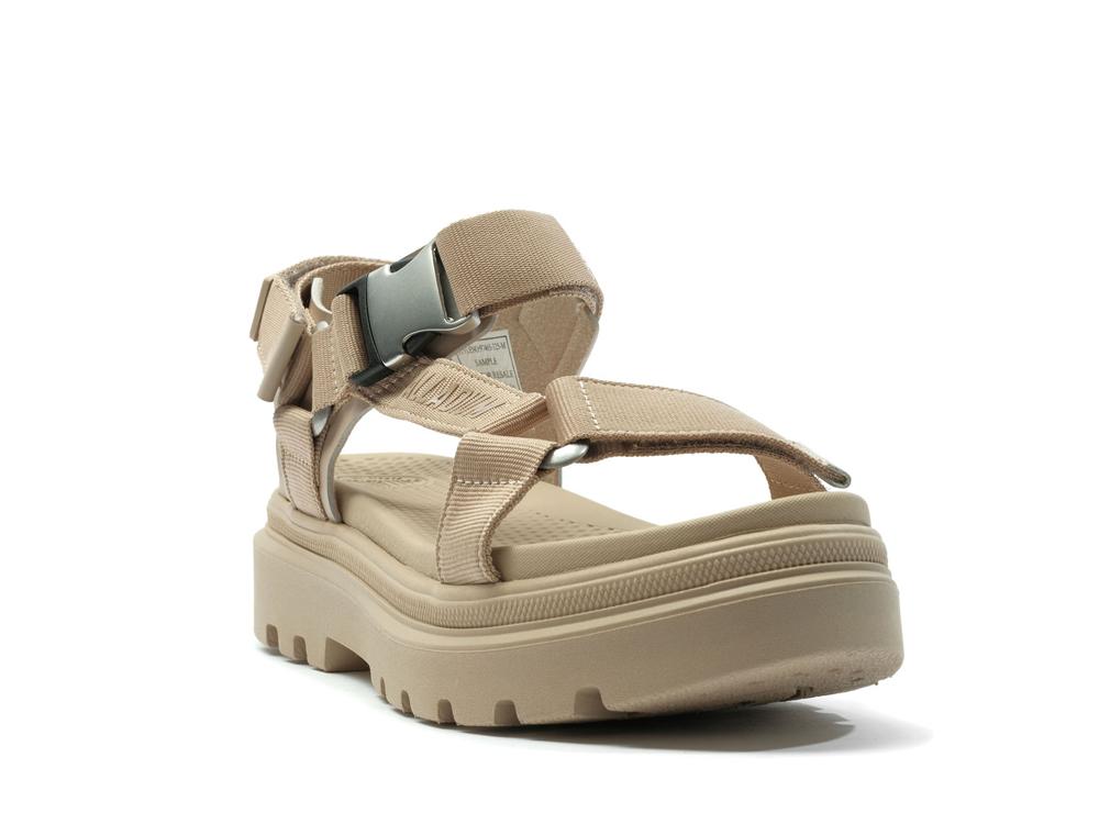 Beige Tan Palladium PALLACRUISE STRAP Women Sandals  Israel |  07814-ZHWN