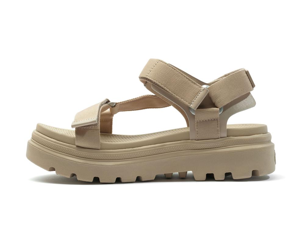 Beige Tan Palladium PALLACRUISE STRAP Women Sandals  Israel |  07814-ZHWN