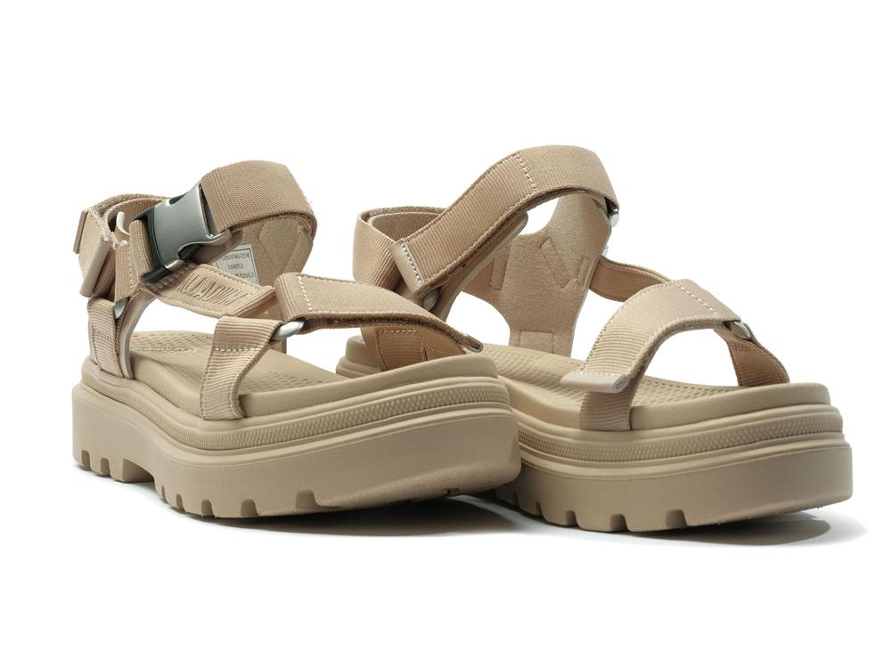 Beige Tan Palladium PALLACRUISE STRAP Women Sandals  Israel |  07814-ZHWN