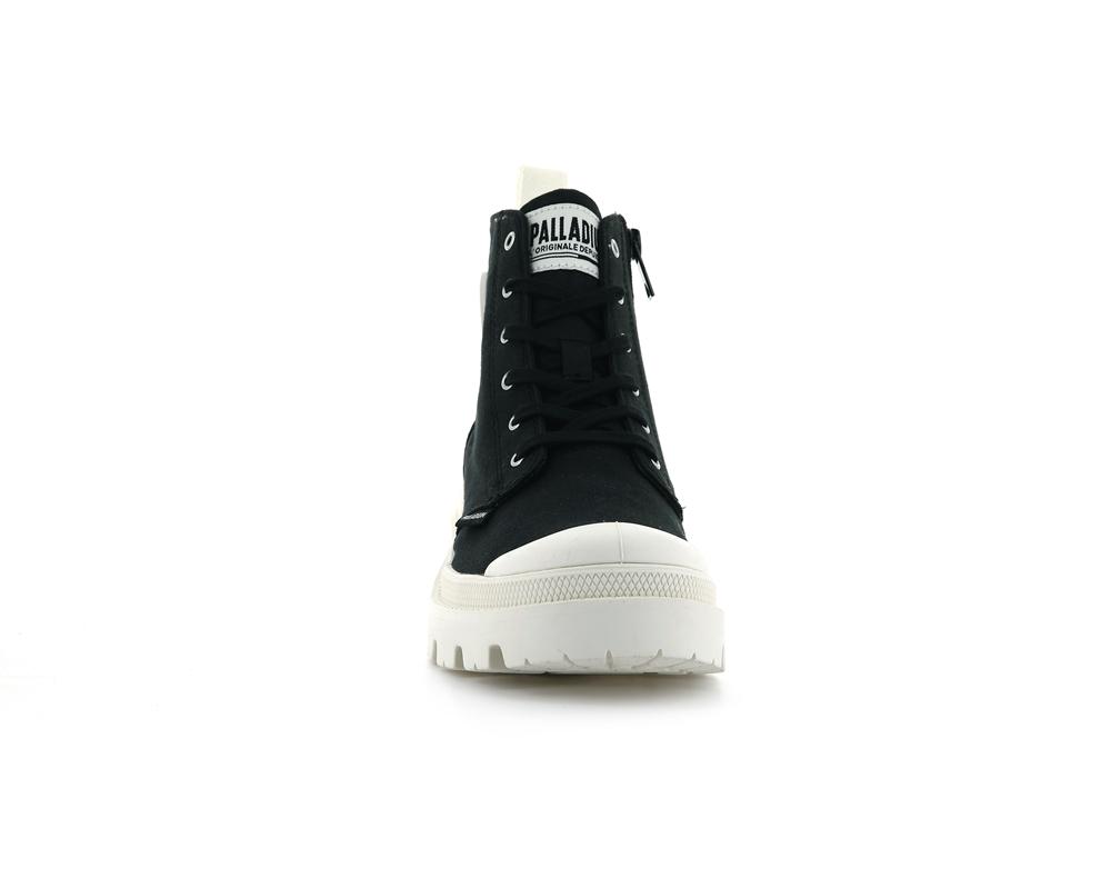 Black Palladium PALLABASE TWILL Women High Top Boots  Israel |  24319-DOWC