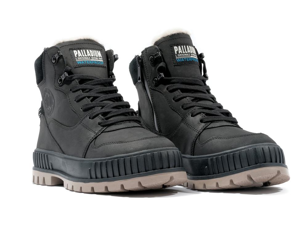 Black Palladium PALLASHOCK WARM WP Men High Tops Shoes  Israel |  90752-SRCP