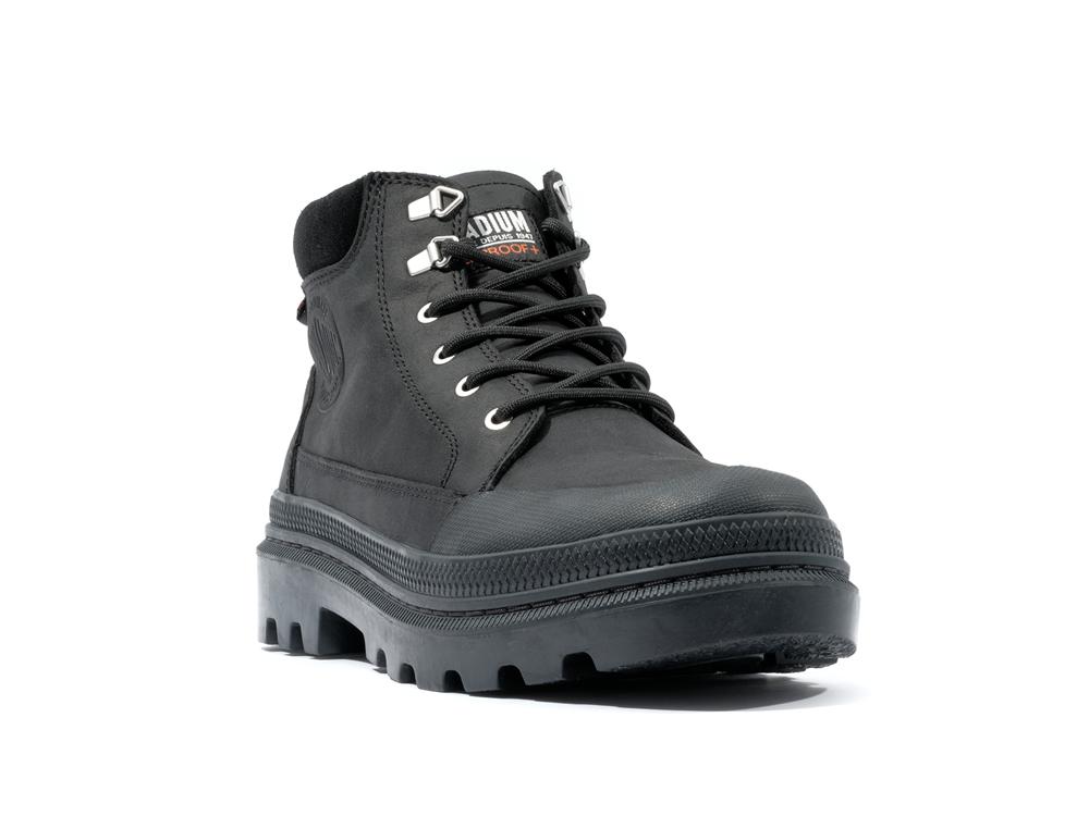 Black Palladium PALLATROOPER CUFF WP+ Men High Tops Shoes  Israel |  42096-JICP