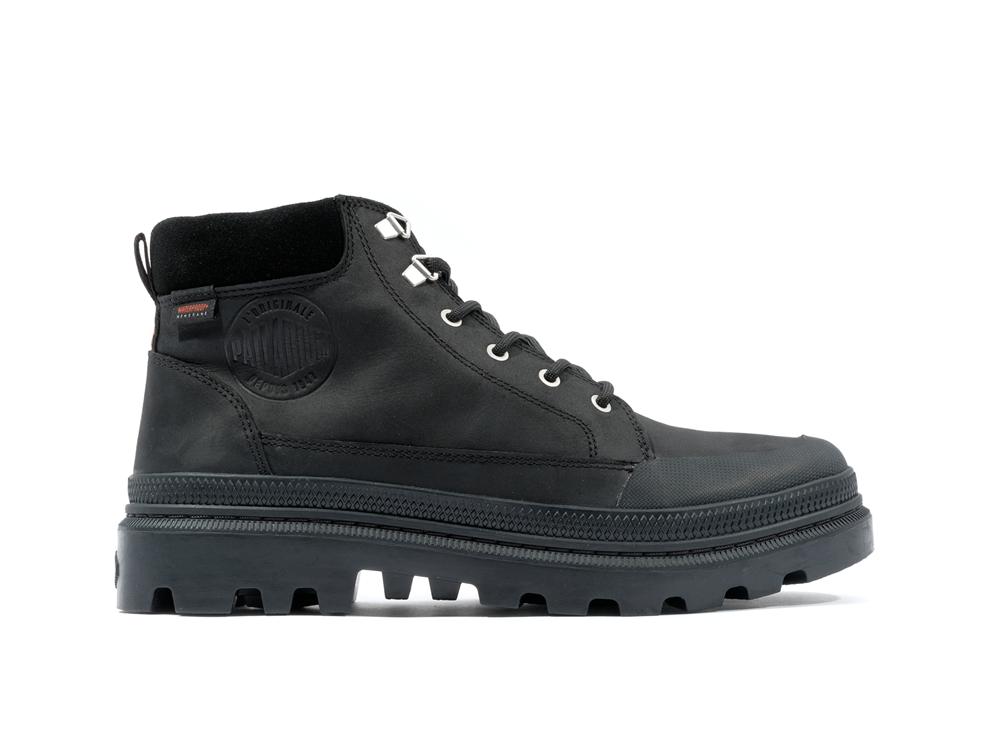 Black Palladium PALLATROOPER CUFF WP+ Men High Tops Shoes  Israel |  42096-JICP