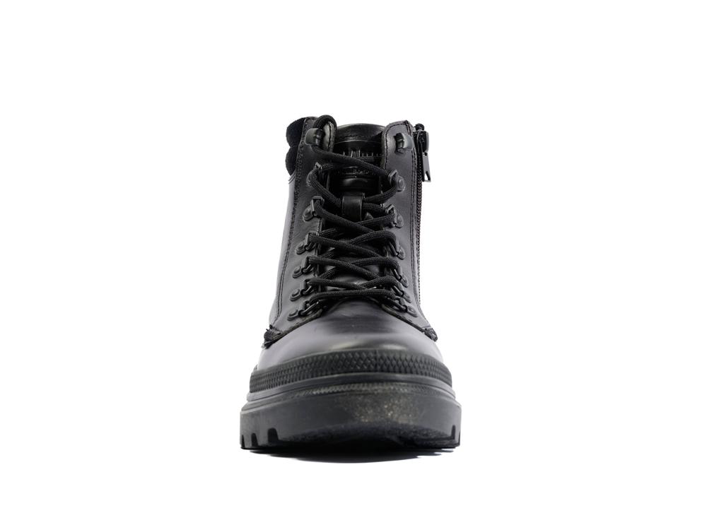 Black Palladium PALLATROOPER HIKER LEATHER Men High Tops Shoes  Israel |  91302-NXOD