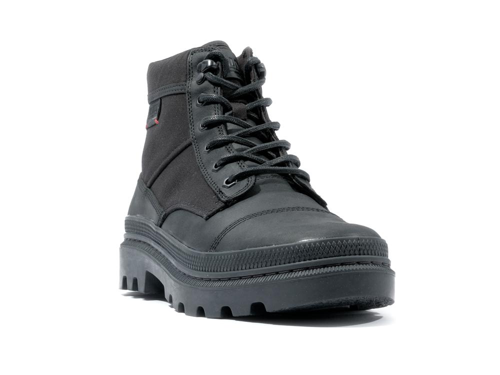 Black Palladium PALLATROOPER ROUGH Men High Top Boots  Israel |  05867-THRJ