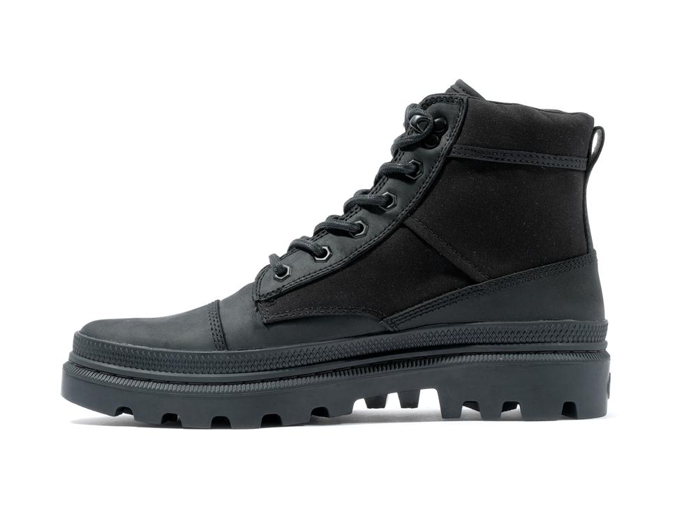 Black Palladium PALLATROOPER ROUGH Men High Top Boots  Israel |  05867-THRJ