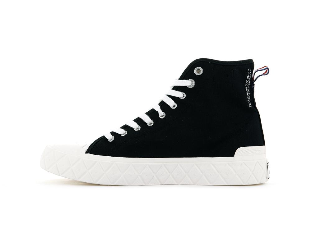 Black Palladium PALLA ACE CANVAS MID Men High Top Sneakers  Israel |  18206-CBJT