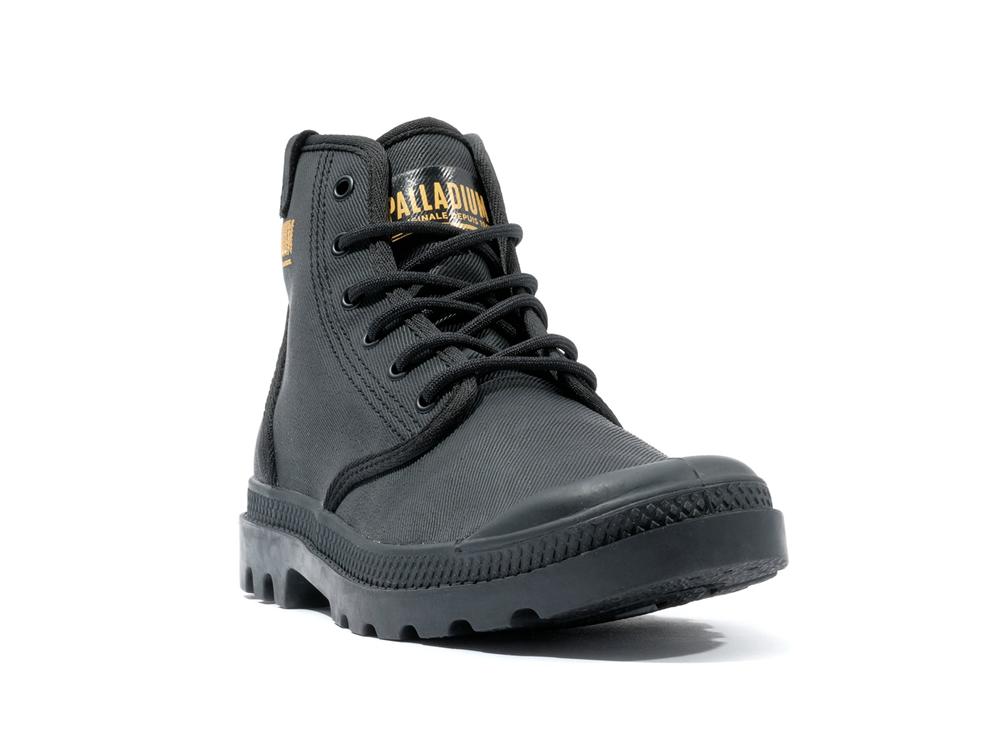 Black Palladium PAMPA HI COATED Men High Tops Shoes  Israel |  03592-YTSQ