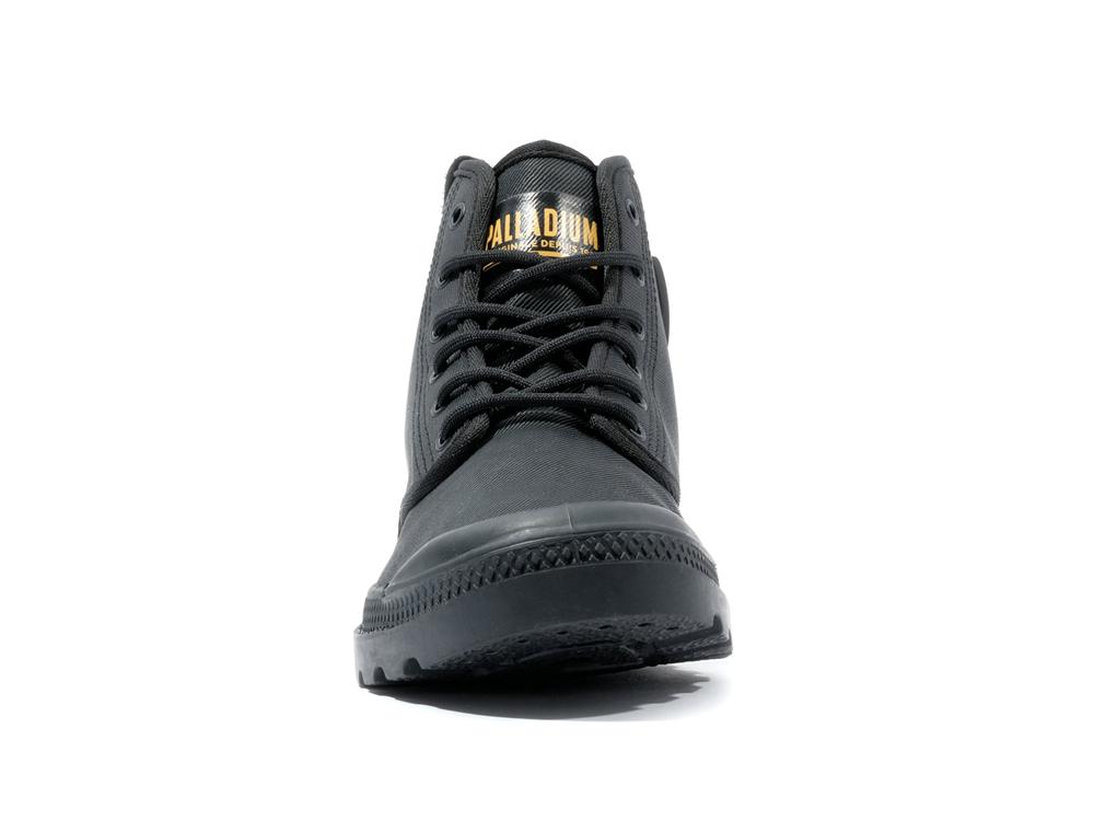 Black Palladium PAMPA HI COATED Men High Tops Shoes  Israel |  03592-YTSQ