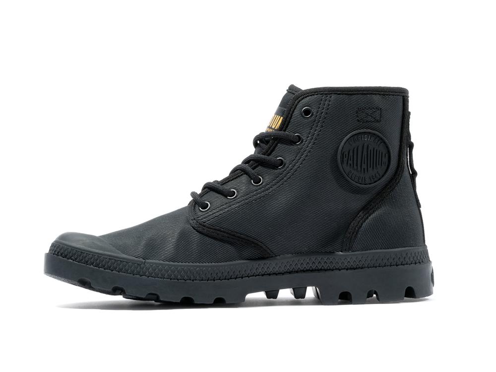 Black Palladium PAMPA HI COATED Men High Tops Shoes  Israel |  03592-YTSQ