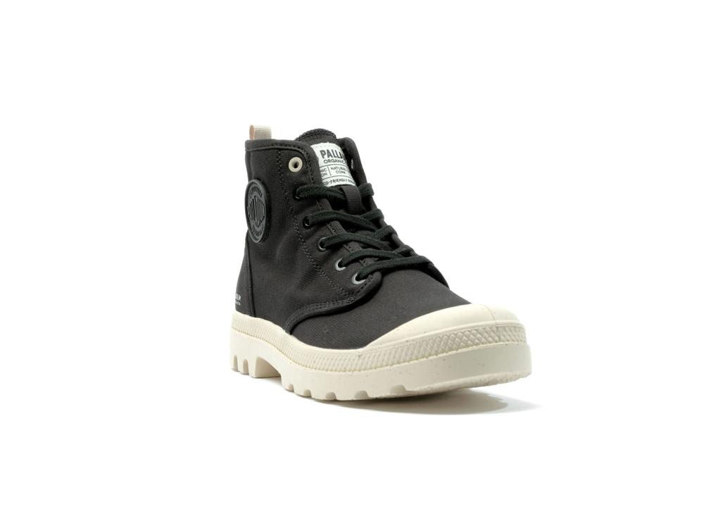 Black Palladium PAMPA HI ZIP ORGANIC Kids' High Top Boots  Israel |  36014-LFIZ