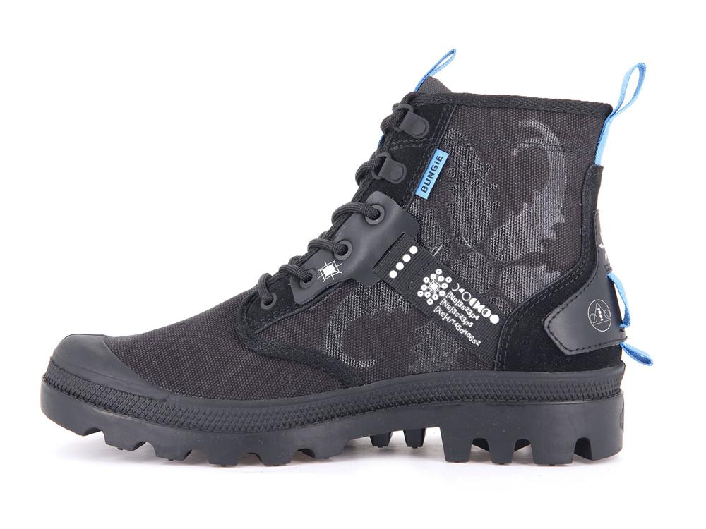 Black Palladium PAMPA X DESTINY Kids' High Top Boots  Israel |  57293-DCYM