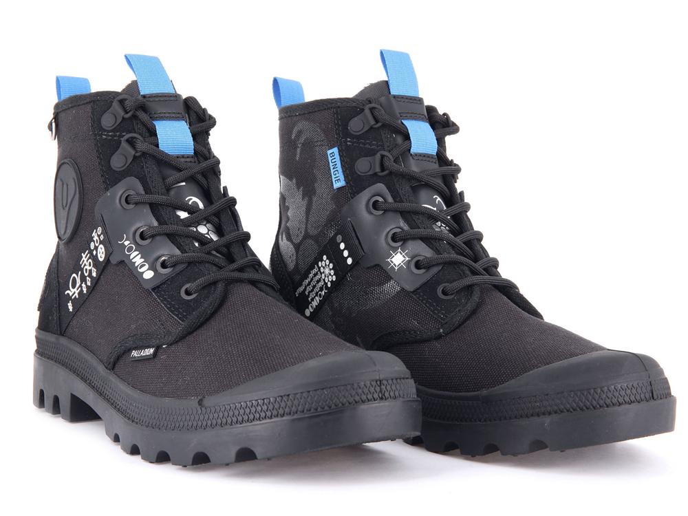 Black Palladium PAMPA X DESTINY Kids' High Top Boots  Israel |  57293-DCYM