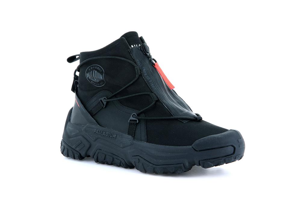 Black / Black Palladium OFF-GRID HI ZIP WATERPROOF + Men Sneakers  Israel |  26879-EMAL