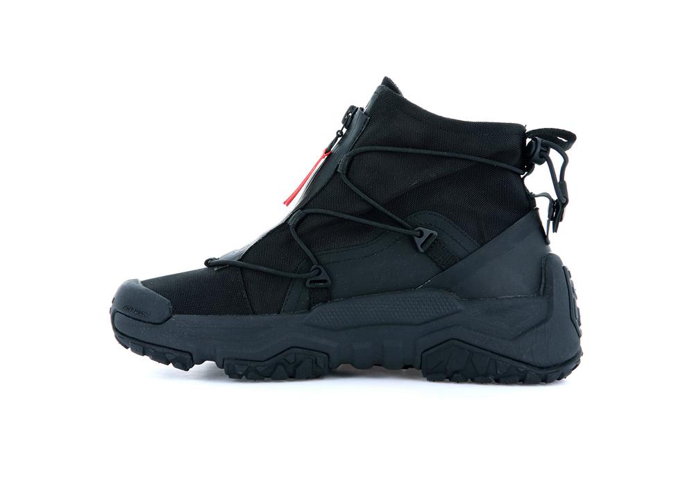 Black / Black Palladium OFF-GRID HI ZIP WATERPROOF + Men Sneakers  Israel |  26879-EMAL