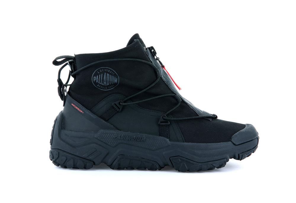 Black / Black Palladium OFF-GRID HI ZIP WATERPROOF + Men Sneakers  Israel |  26879-EMAL