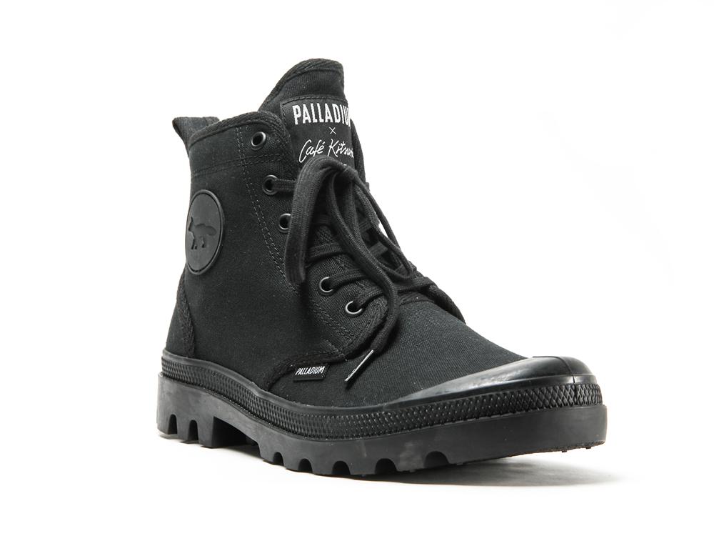 Black / Black Palladium PALLABROUSSE X KITSUNE Women High Top Boots  Israel |  06841-KPTU