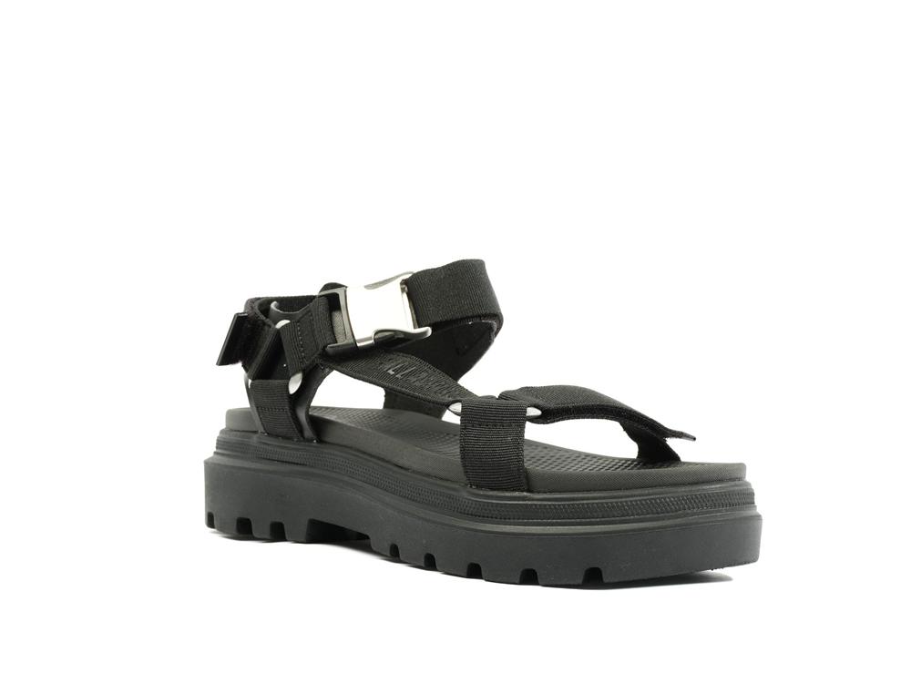 Black / Black Palladium PALLACRUISE STRAP Women Sandals  Israel |  29653-RHSB