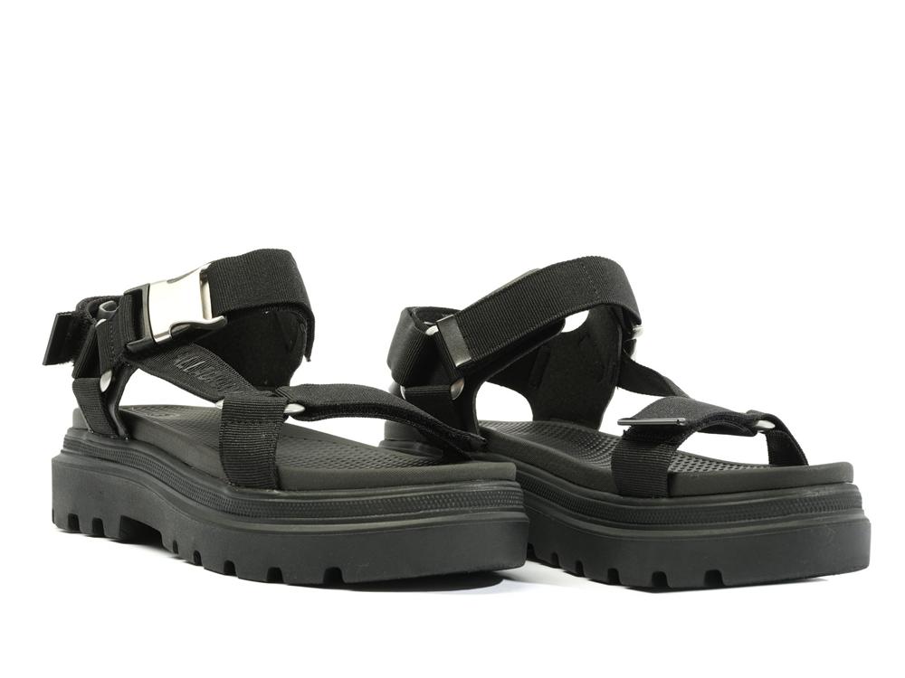 Black / Black Palladium PALLACRUISE STRAP Women Sandals  Israel |  29653-RHSB