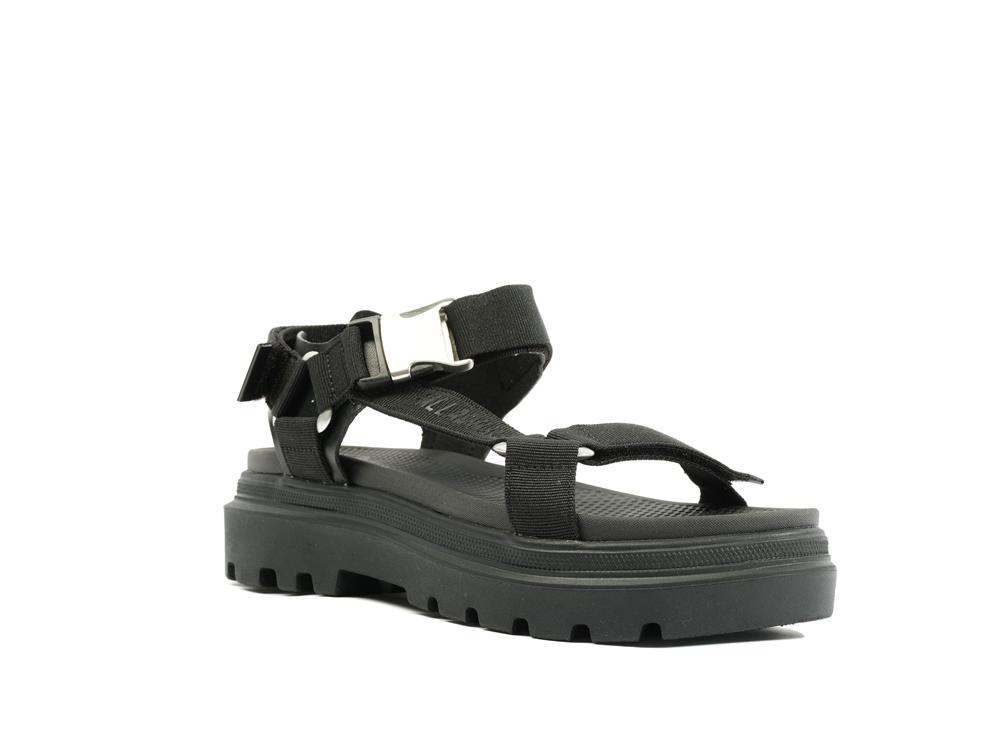 Black / Black Palladium PALLACRUISE STRAP Women Sandals  Israel |  87360-QJCG