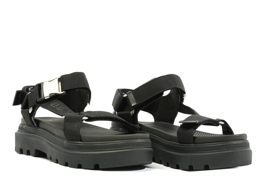 Black / Black Palladium PALLACRUISE STRAP Women Sandals  Israel |  87360-QJCG