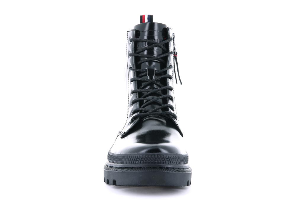 Black / Black Palladium PALLATROOPER OFF-1 Women High Top Boots  Israel |  37069-KULE