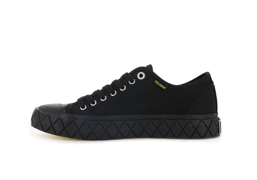 Black / Black Palladium PALLA ACE CANVAS Women Low Tops Shoes  Israel |  12853-GWPH