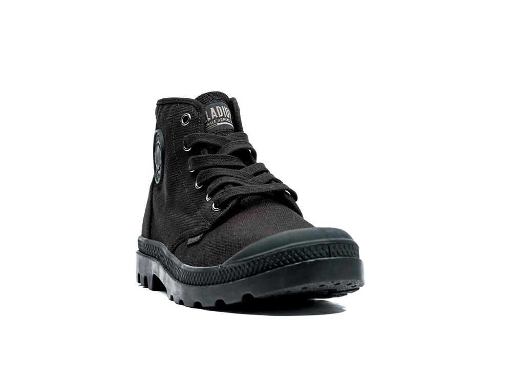 Black / Black Palladium PAMPA HI Men High Tops Shoes  Israel |  65723-SNMC