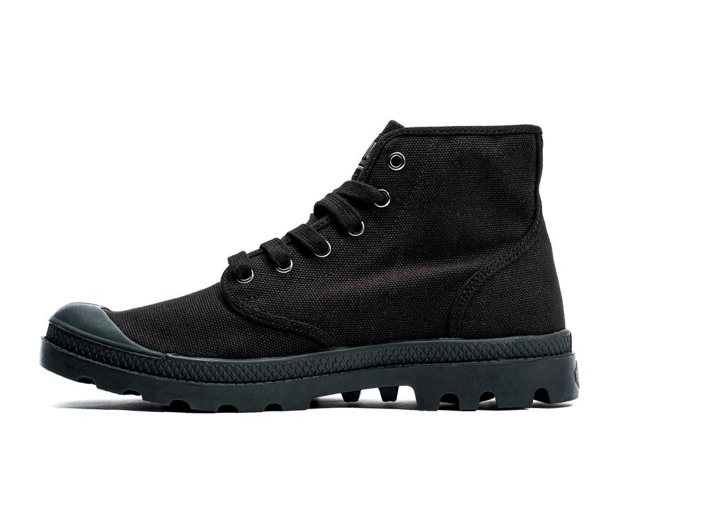 Black / Black Palladium PAMPA HI Men High Tops Shoes  Israel |  65723-SNMC