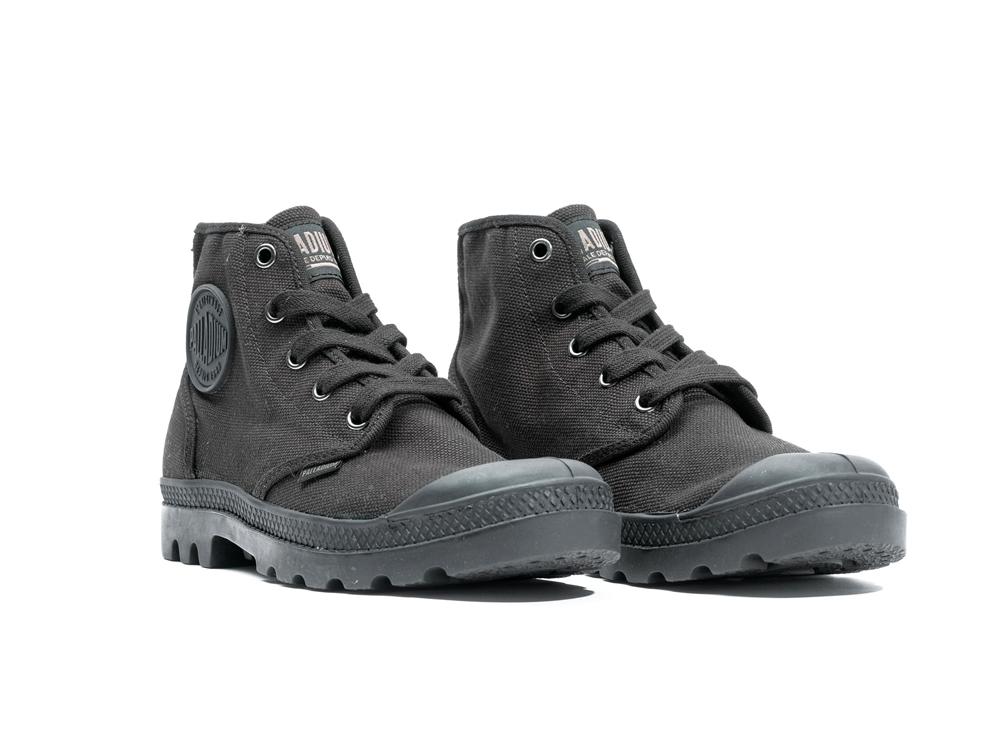 Black / Black Palladium PAMPA HI Women High Tops Shoes  Israel |  80329-HNIP