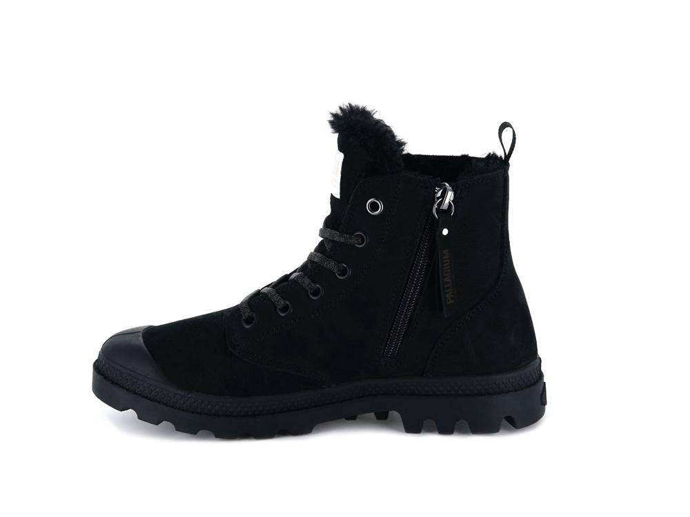 Black / Black Palladium PAMPA HI ZIP WL Women High Tops Shoes  Israel |  80976-QVOF