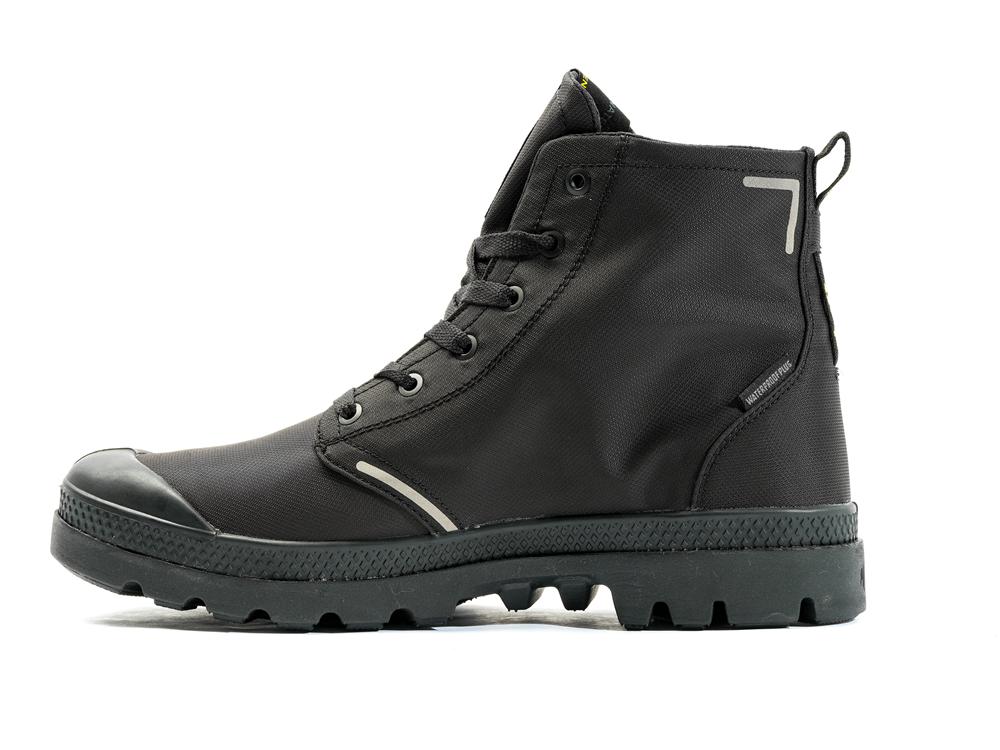 Black / Black Palladium PAMPA LITE+ RECYCLE WP+ Women High Top Boots  Israel |  42907-VIEU