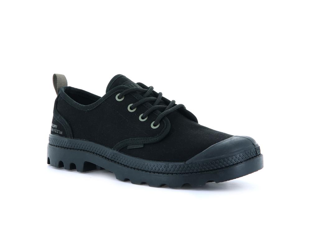 Black / Black Palladium PAMPA OX HTG SUPPLY Women Low Tops Shoes  Israel |  80249-ENTG