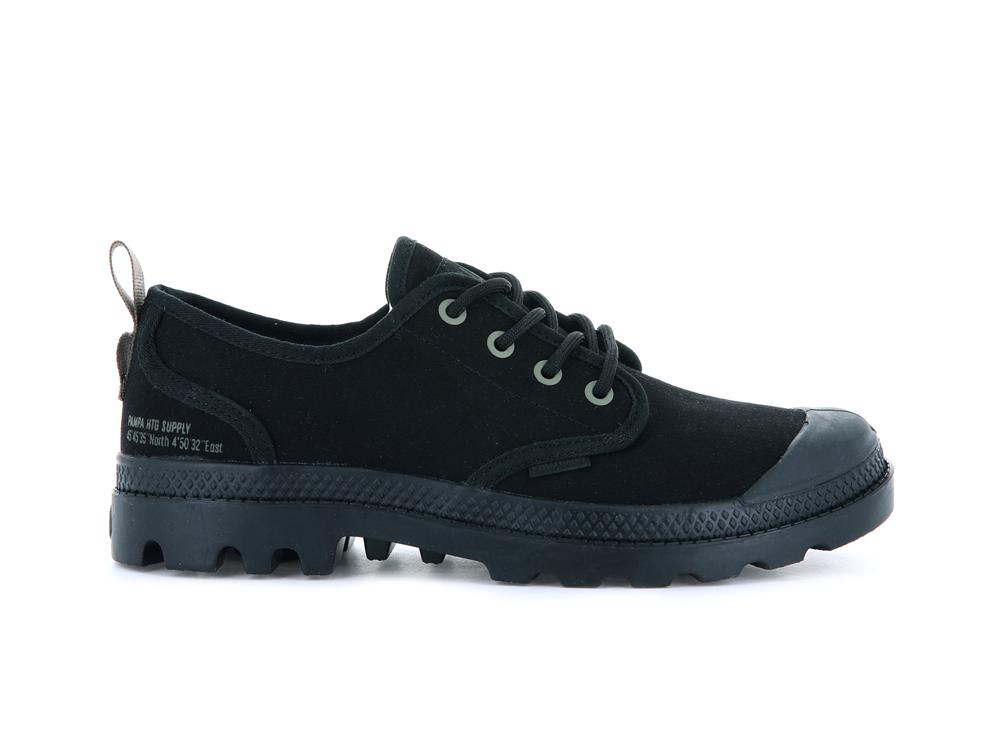 Black / Black Palladium PAMPA OX HTG SUPPLY Women Low Tops Shoes  Israel |  80249-ENTG