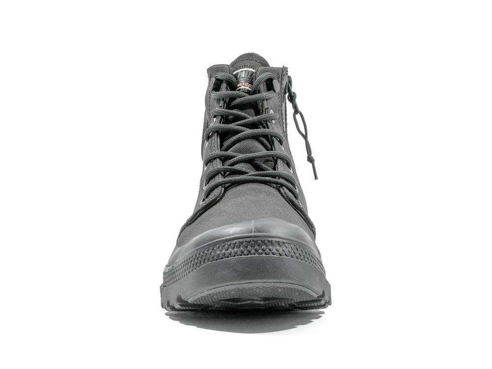 Black / Black Palladium PAMPA RCYL LT+WP+ZIP Women High Top Boots  Israel |  10485-FDKR