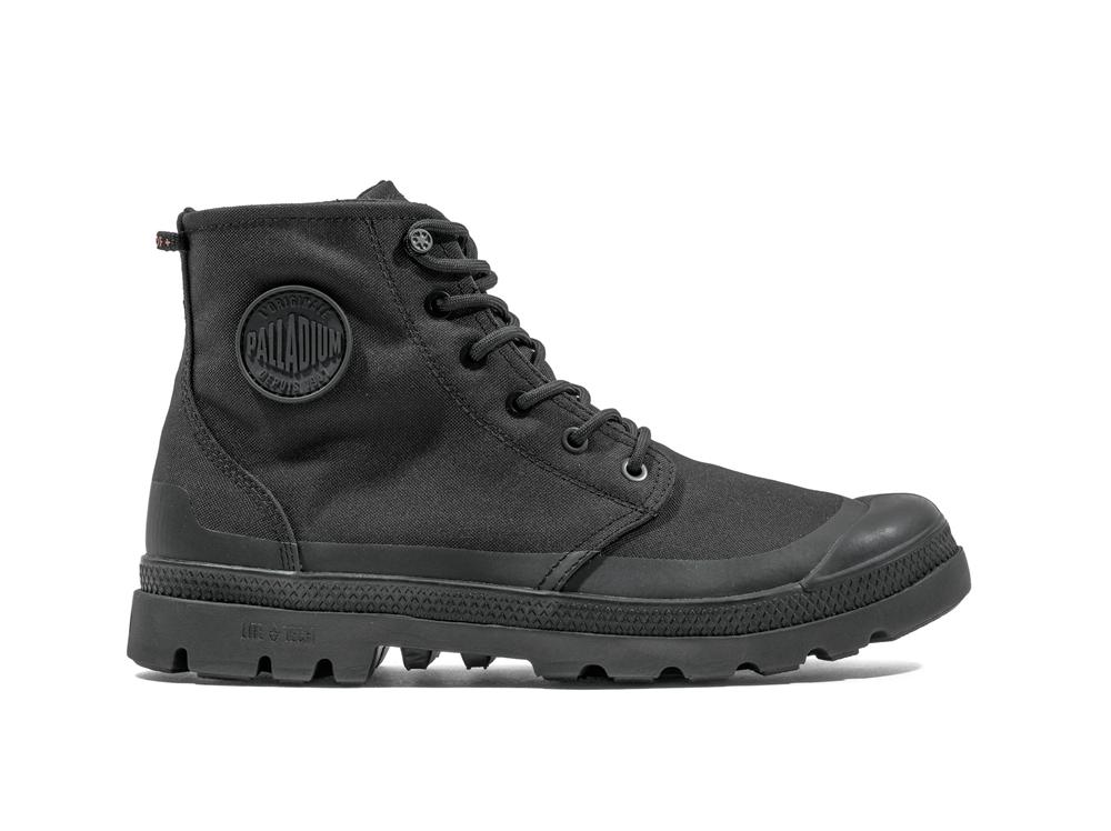 Black / Black Palladium PAMPA RCYL LT+WP+ZIP Women High Top Boots  Israel |  10485-FDKR